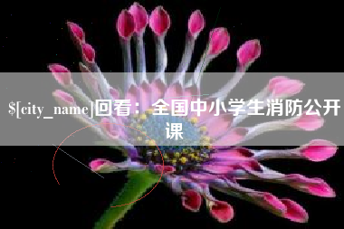 肥城回看：全国中小学生消防公开课