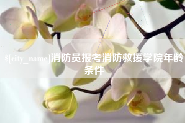 肥城消防员报考消防救援学院年龄条件