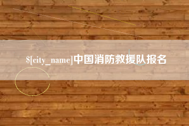 肥城中国消防救援队报名