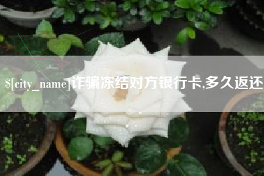 肥城诈骗冻结对方银行卡,多久返还