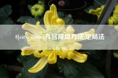 肥城九宫排盘方法,定局法