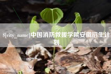 肥城中国消防救援学院安徽招生计划