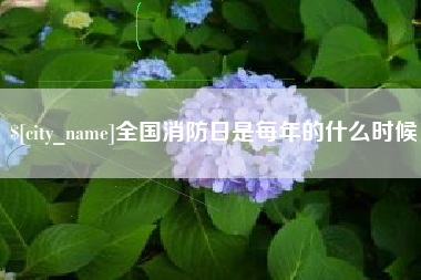 肥城全国消防日是每年的什么时候