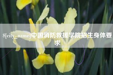 肥城中国消防救援学院招生身体要求