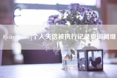 肥城个人失信被执行记录查询阚继伟