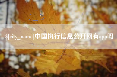 肥城中国执行信息公开网有app吗