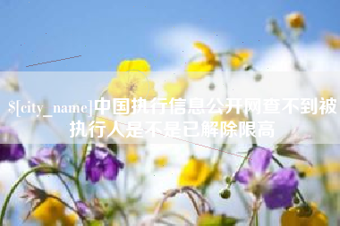 肥城中国执行信息公开网查不到被执行人是不是已解除限高