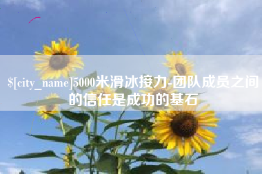 肥城5000米滑冰接力-团队成员之间的信任是成功的基石