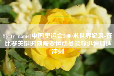 肥城中国奥运会5000米世界纪录-在比赛关键时刻需要运动员能够迅速加速冲刺
