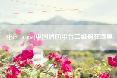 肥城中国消防平台二维码在哪里