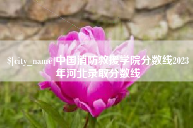 肥城中国消防救援学院分数线2023年河北录取分数线