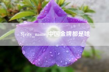 肥城中国金牌都是啥