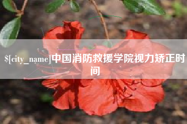 肥城中国消防救援学院视力矫正时间