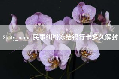 肥城民事纠纷冻结银行卡多久解封