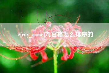 肥城九宫格怎么排序的