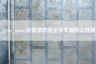 肥城中国消防中小学生消防公开课