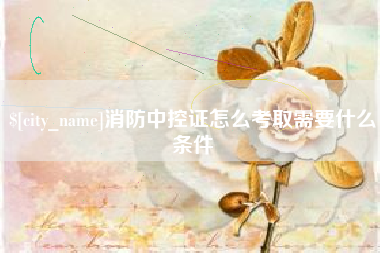 肥城消防中控证怎么考取需要什么条件