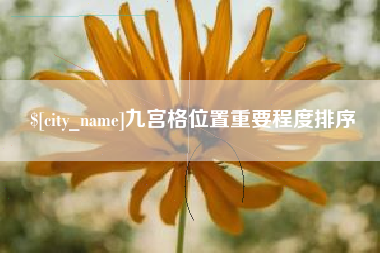 肥城九宫格位置重要程度排序