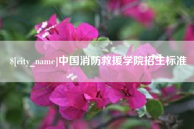 肥城中国消防救援学院招生标准