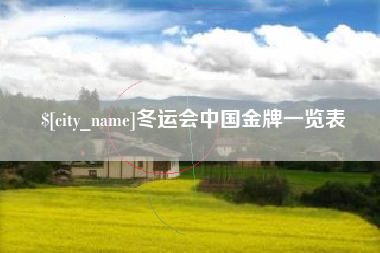 肥城冬运会中国金牌一览表