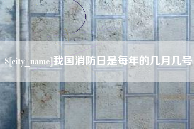 肥城我国消防日是每年的几月几号