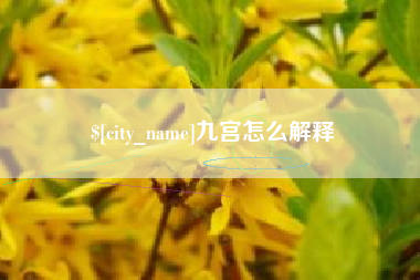 肥城九宫怎么解释