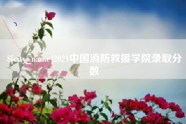 肥城2021中国消防救援学院录取分数