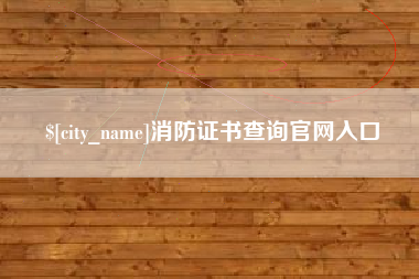 肥城消防证书查询官网入口