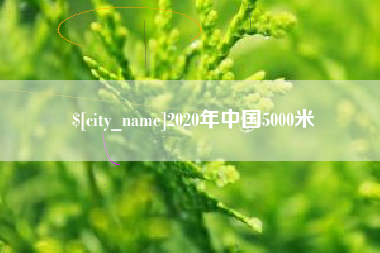 肥城2020年中国5000米